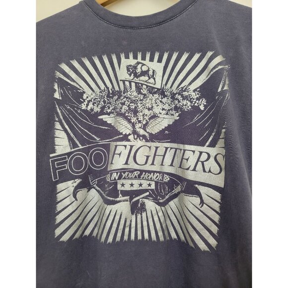 Foo Fighters x Cotton On IN YOUR HONOR Kids Blue Silver T-Shirt Sz 9-10 Years - Picture 3 of 8